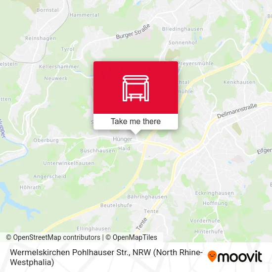 Карта Wermelskirchen Pohlhauser Str.