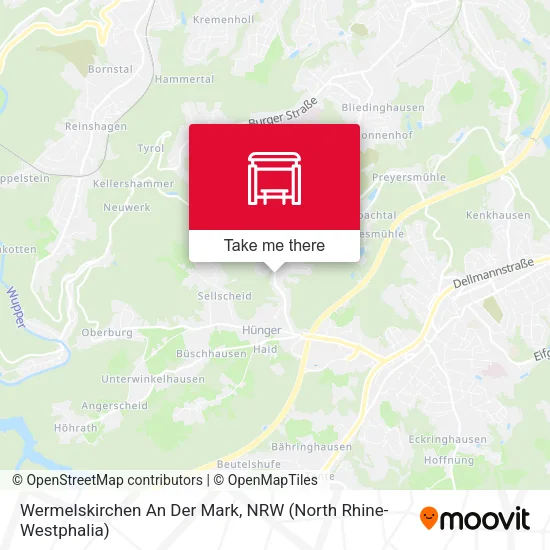 Карта Wermelskirchen An Der Mark