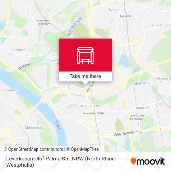 Карта Leverkusen Olof-Palme-Str.
