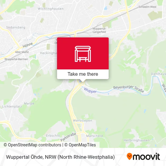 Wuppertal Öhde map