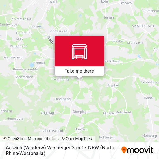 Asbach (Westerw) Wilsberger Straße map