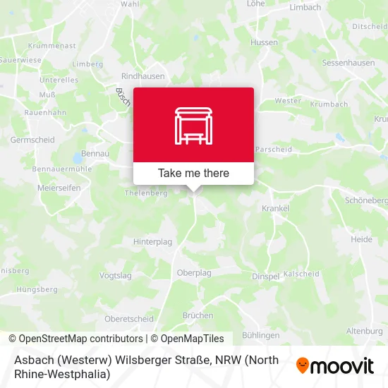 Карта Asbach (Westerw) Wilsberger Straße