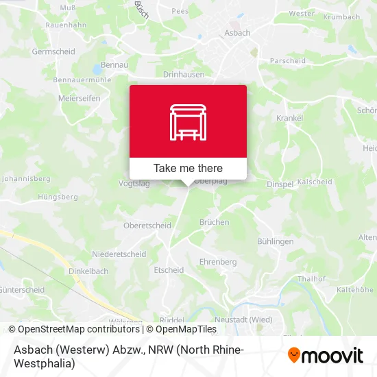 Карта Asbach (Westerw) Abzw.
