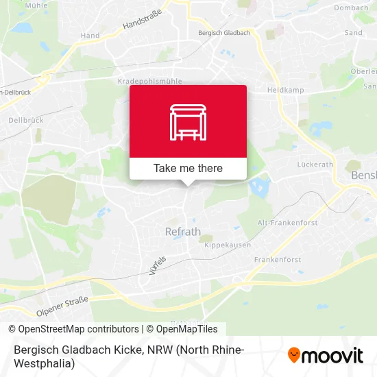 Bergisch Gladbach Kicke map