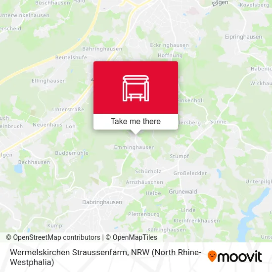 Карта Wermelskirchen Straussenfarm