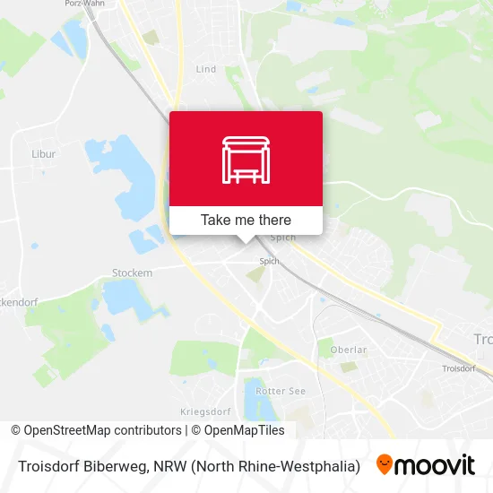 Troisdorf Biberweg map