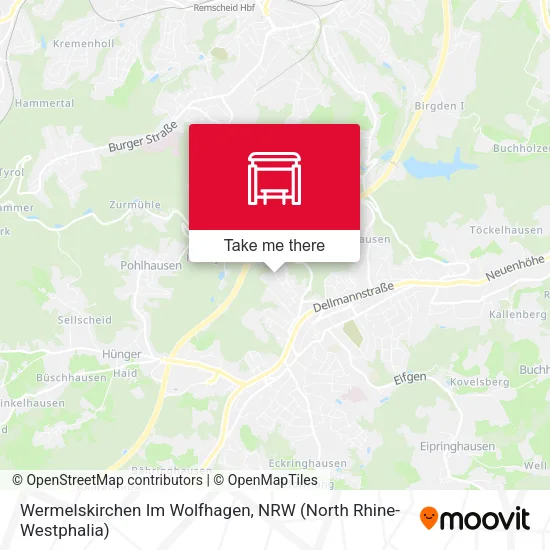 Карта Wermelskirchen Im Wolfhagen