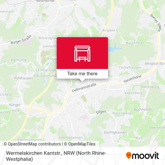 Карта Wermelskirchen Kantstr.