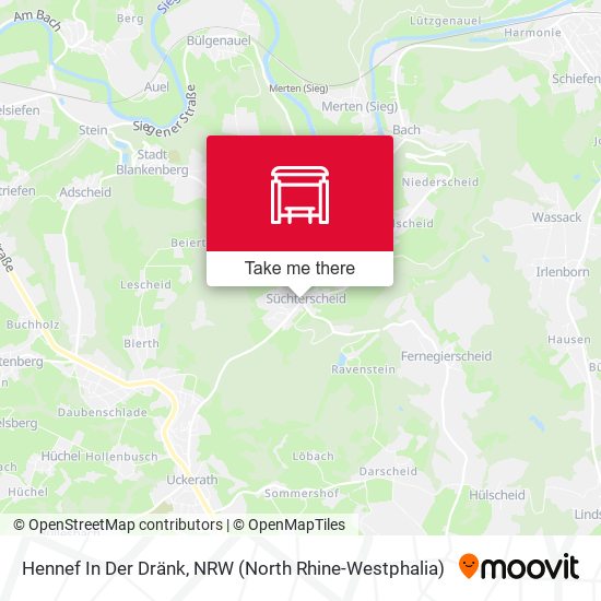 Hennef In Der Dränk map