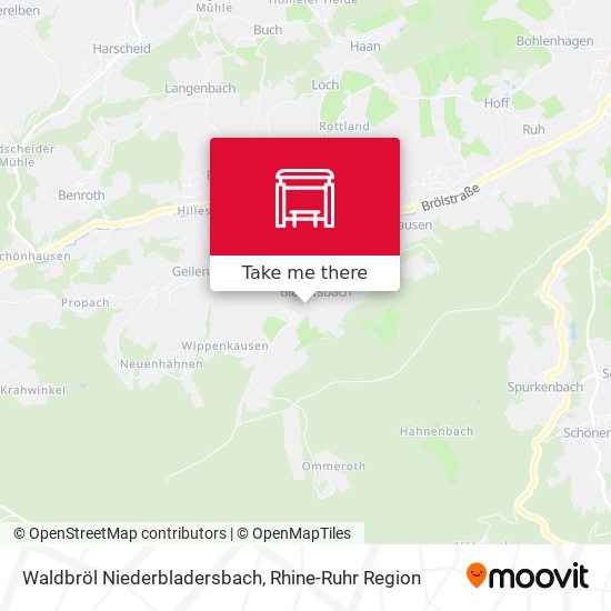 Waldbröl Niederbladersbach map
