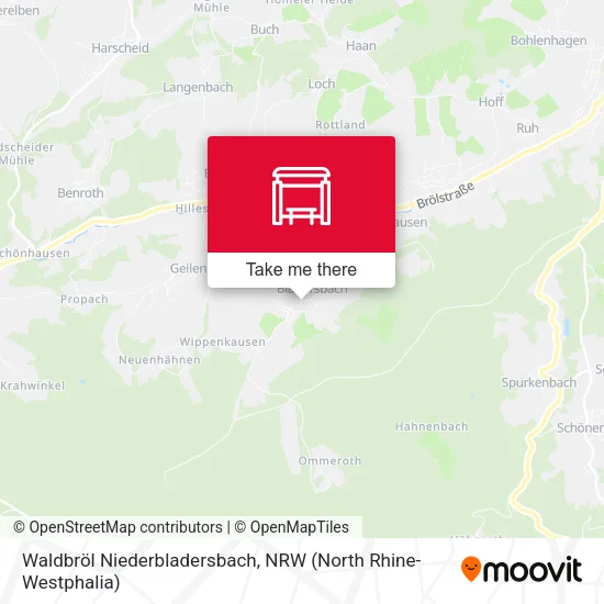 Карта Waldbröl Niederbladersbach