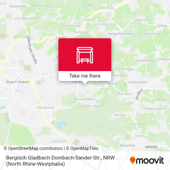 Карта Bergisch Gladbach Dombach-Sander-Str.