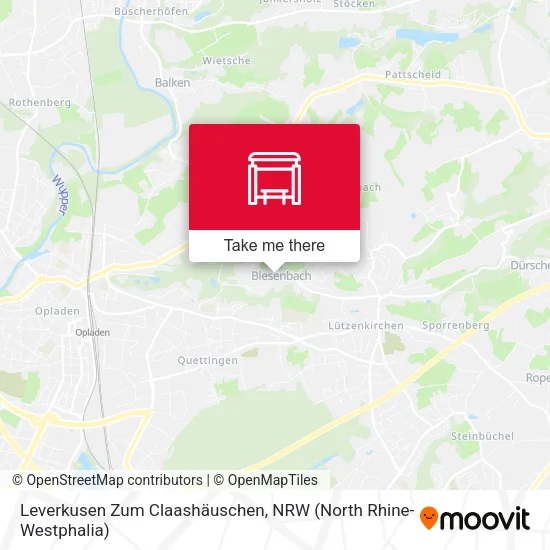 Карта Leverkusen Zum Claashäuschen