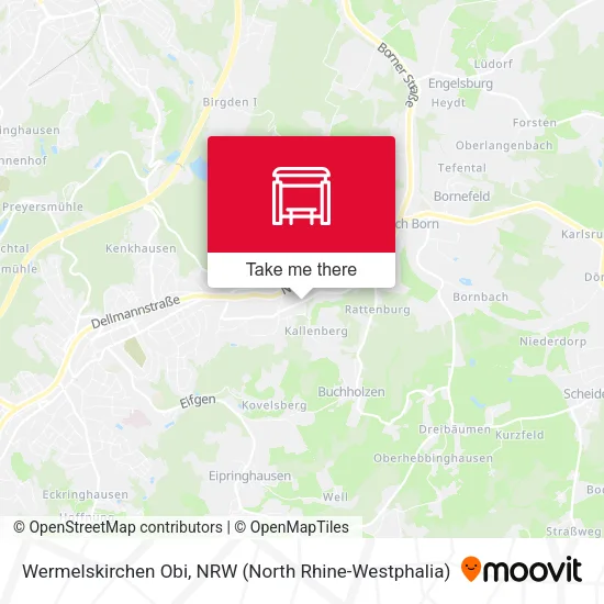 Карта Wermelskirchen Obi