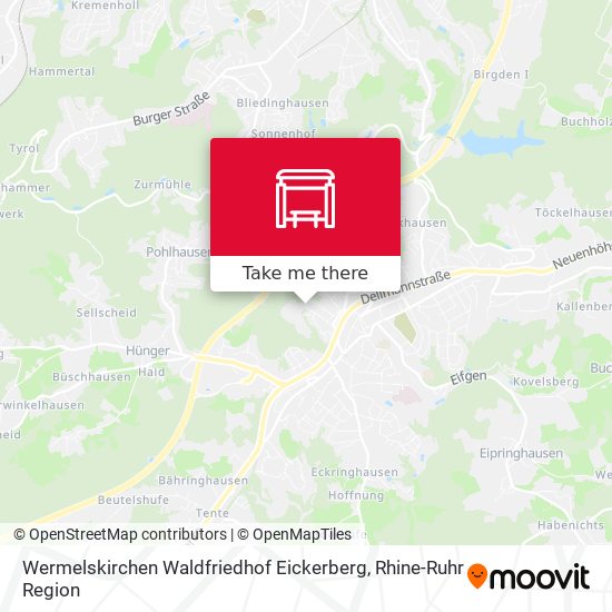 Wermelskirchen Waldfriedhof Eickerberg map