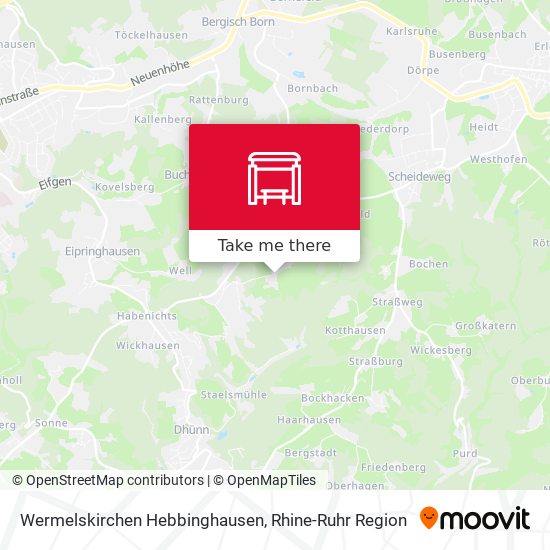 Wermelskirchen Hebbinghausen map