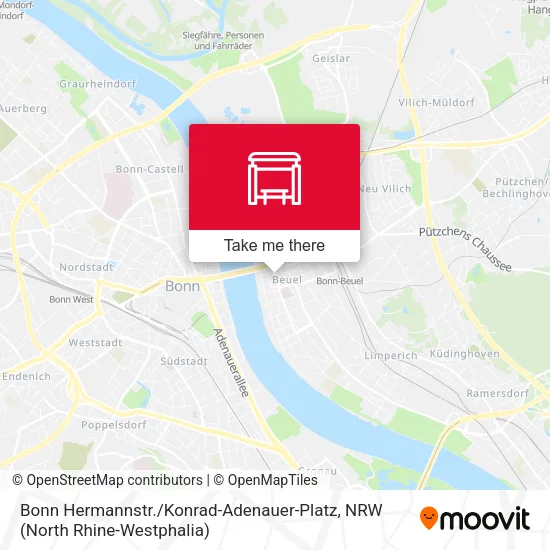 Карта Bonn Hermannstr. / Konrad-Adenauer-Platz
