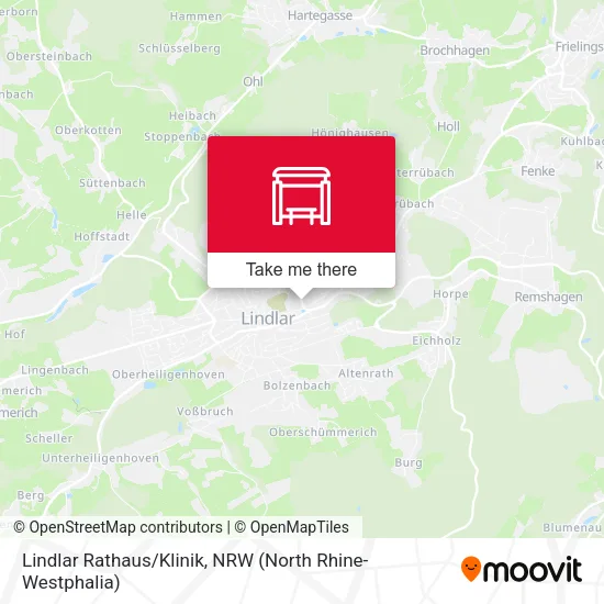 Карта Lindlar Rathaus/Klinik