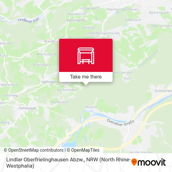 Карта Lindlar Oberfrielinghausen Abzw.