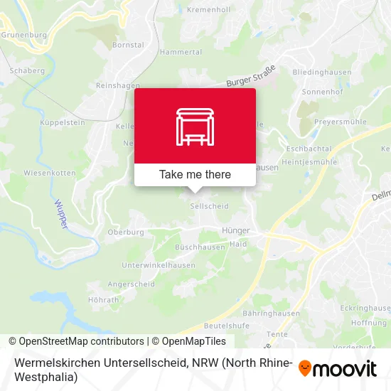 Карта Wermelskirchen Untersellscheid