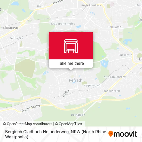 Bergisch Gladbach Holunderweg map