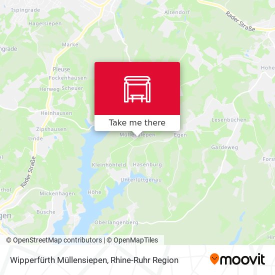 Wipperfürth Müllensiepen map