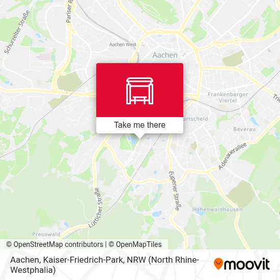 Aachen, Kaiser-Friedrich-Park map
