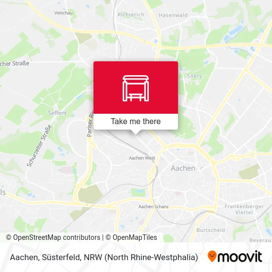 Aachen, Süsterfeld map