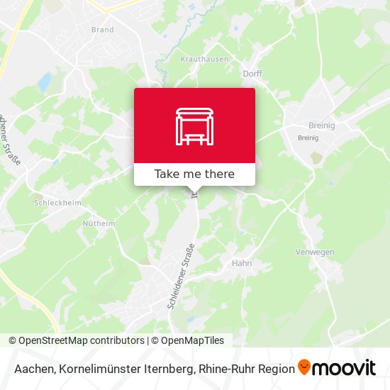 Aachen, Kornelimünster Iternberg map