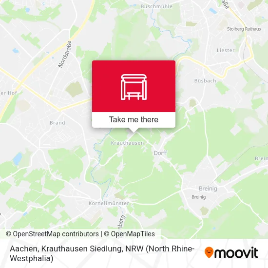 Карта Aachen, Krauthausen Siedlung