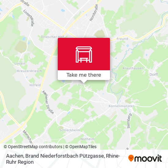 Aachen, Brand Niederforstbach Pützgasse map