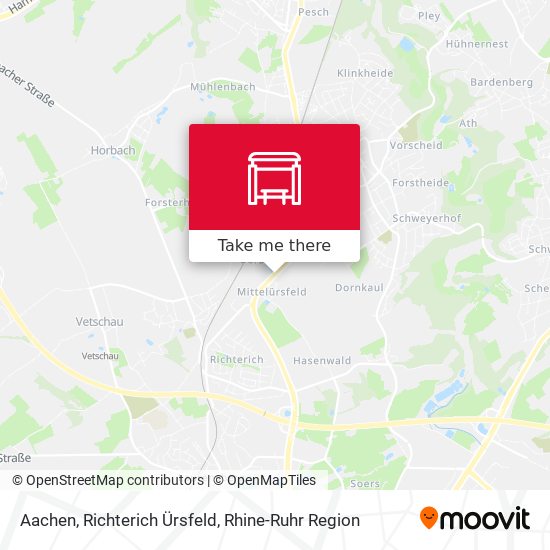 Aachen, Richterich Ürsfeld map
