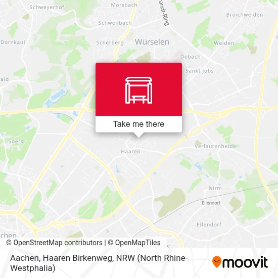 Aachen, Haaren Birkenweg map