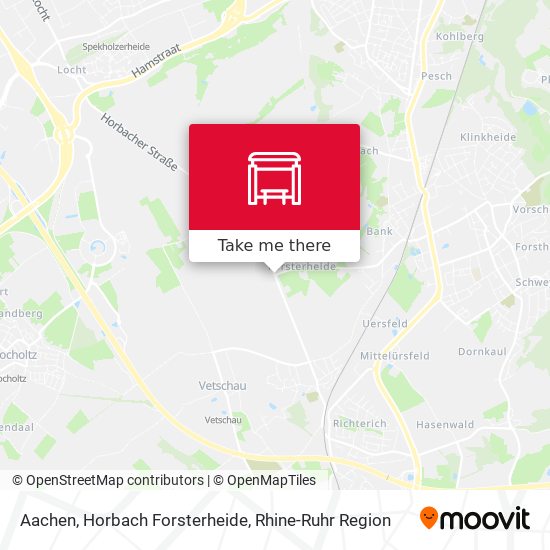 Aachen, Horbach Forsterheide map