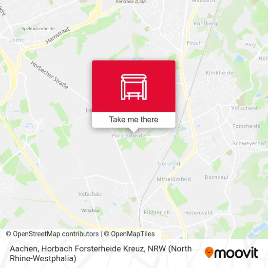 Aachen, Horbach Forsterheide Kreuz map