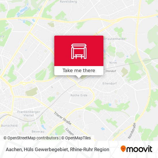 Aachen, Hüls Gewerbegebiet map