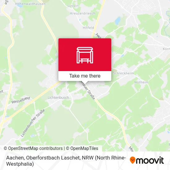 Карта Aachen, Oberforstbach Laschet
