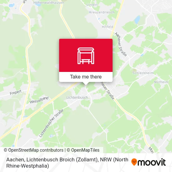 Карта Aachen, Lichtenbusch Broich (Zollamt)