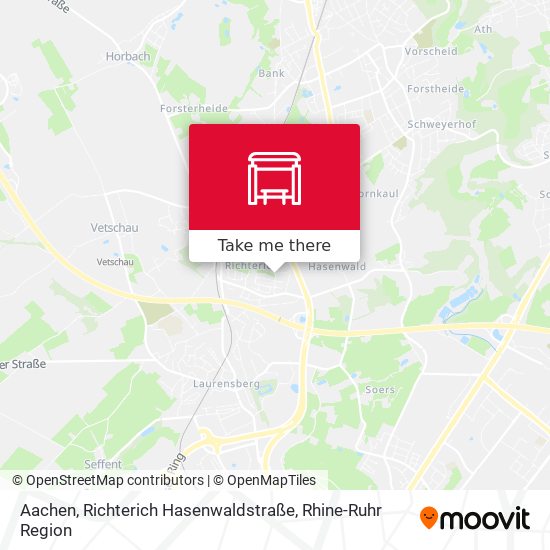 Aachen, Richterich Hasenwaldstraße map