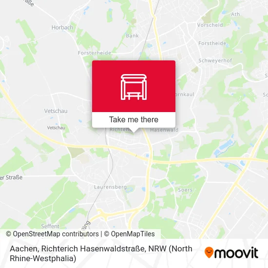 Карта Aachen, Richterich Hasenwaldstraße