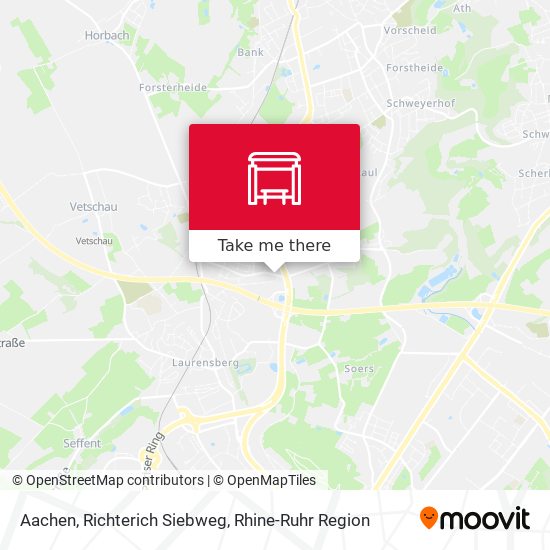 Aachen, Richterich Siebweg map