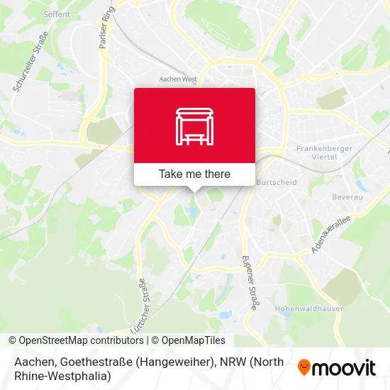 Карта Aachen, Goethestraße (Hangeweiher)