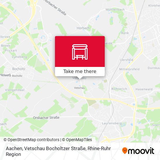 Aachen, Vetschau Bocholtzer Straße map