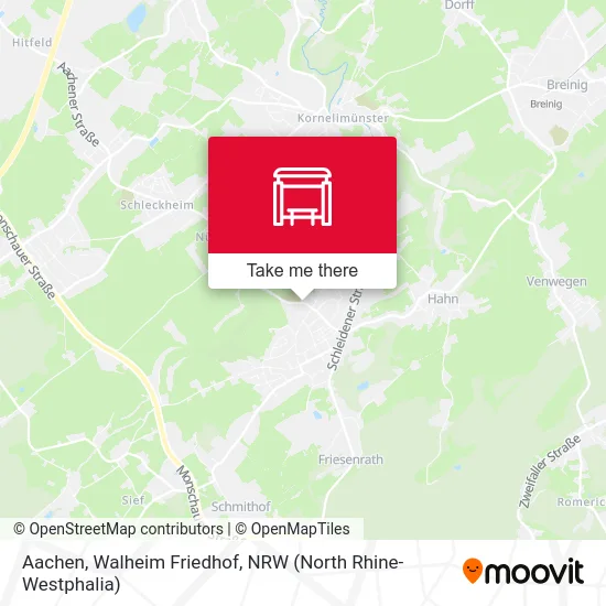 Aachen, Walheim Friedhof map