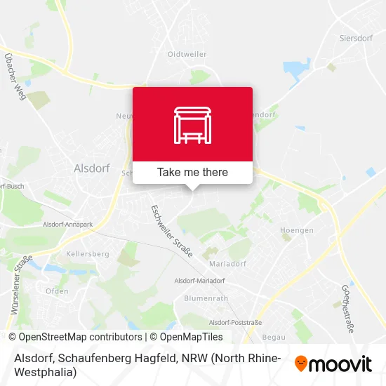 Alsdorf, Schaufenberg Hagfeld map