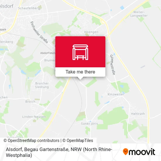 Карта Alsdorf, Begau Gartenstraße
