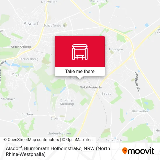 Карта Alsdorf, Blumenrath Holbeinstraße