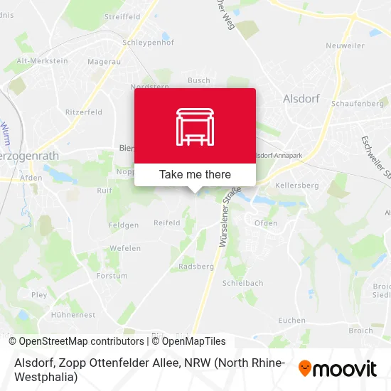 Alsdorf, Zopp Ottenfelder Allee map