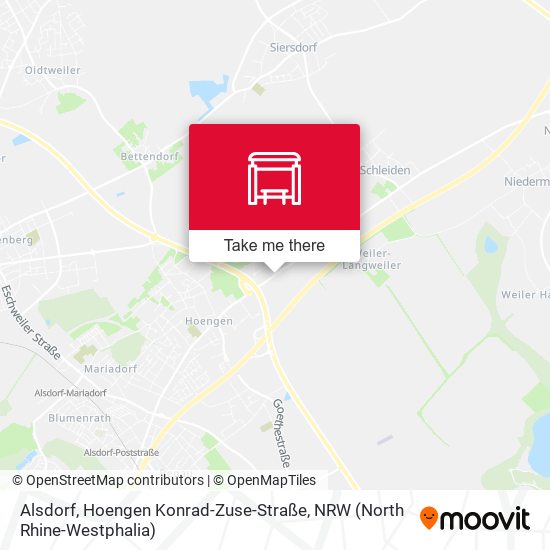 Alsdorf, Hoengen Konrad-Zuse-Straße map