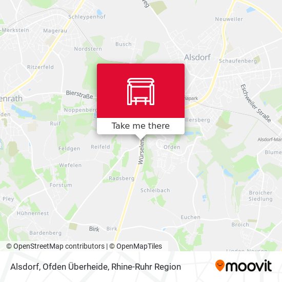 Alsdorf, Ofden Überheide map